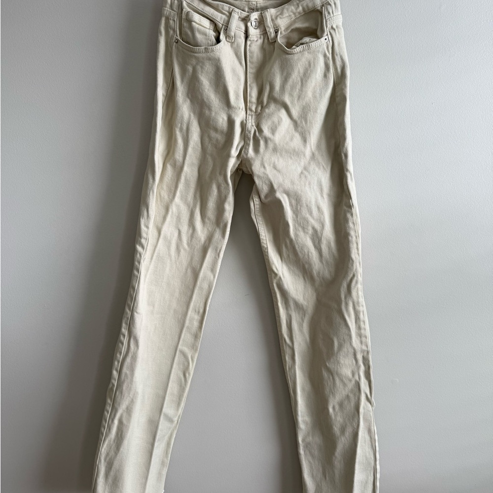 Cream Skinny Jeans